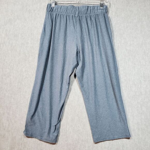 Jockey Pants Women Small Blue Polyester High Waist Drawstring Ankle Slit Pull On - Picture 8 of 9